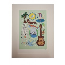 Guitar print by Rosie Wonders Guitar print by Rosie Wonders